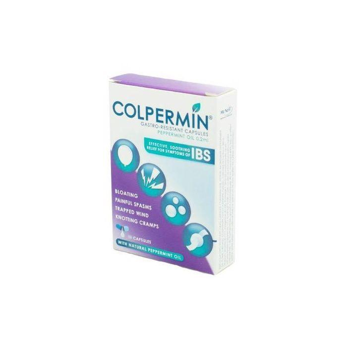 Colpermin IBS Relief Capsules 20 Pack with Peppermint Oil for IBS Symptoms: Abdominal Pain, Bloating, Constipation, Diarrhoea. Gastro-Resistant