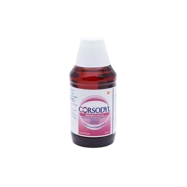Corsodyl Aniseed Mouthwash 300ml - Soothing Gums, Aniseed flavour