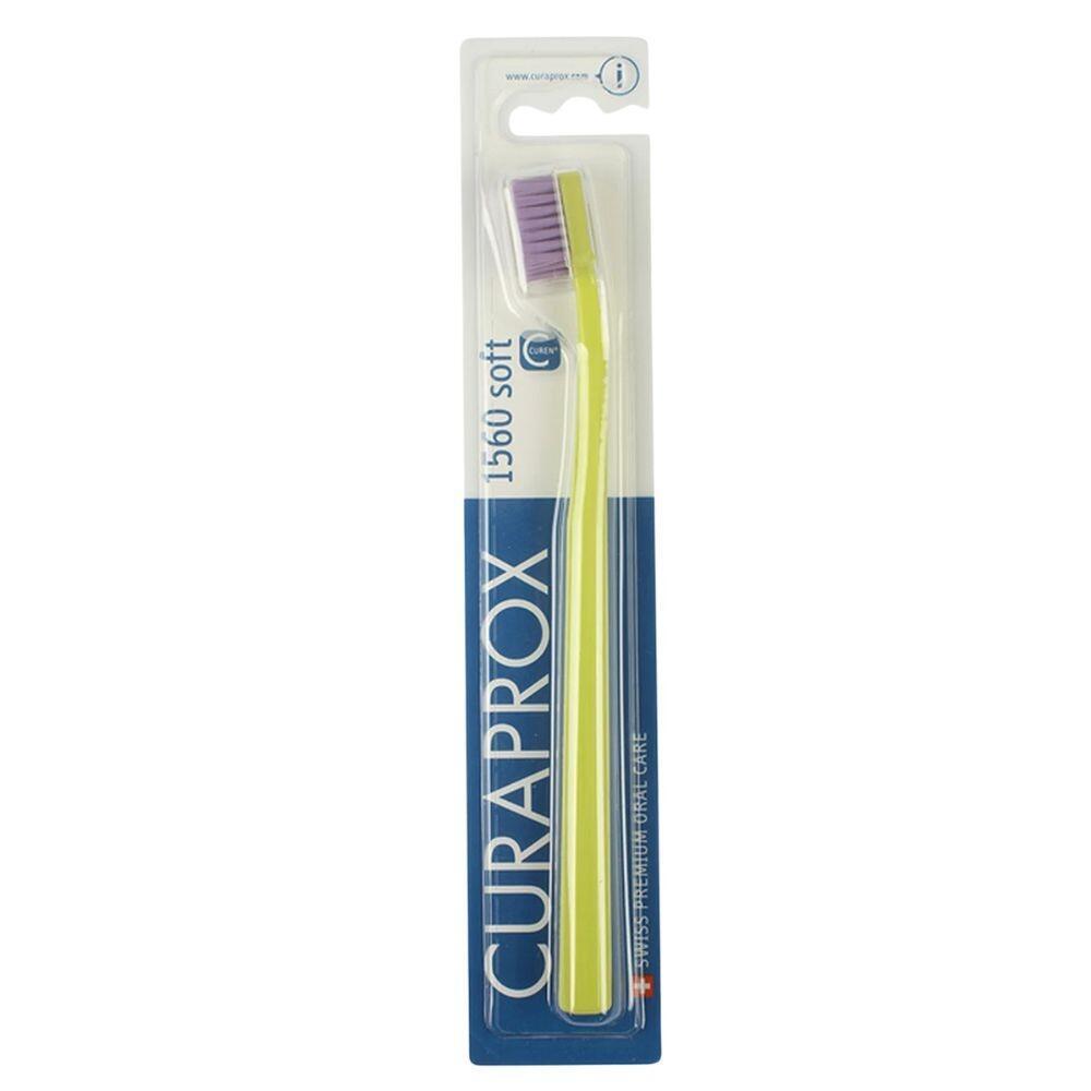 Curaprox Toothbrush 1560 Soft Purple bristles, Green handle, Soft, CUREN