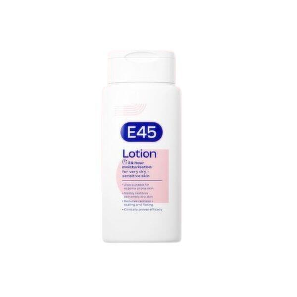 E45 Dermatological Moisturising Lotion, 200 ml, for Dry, Sensitive Skin, Perfume Free