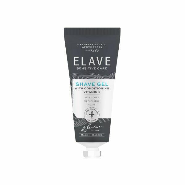 Elave Shave Gel 100ml for Sensitive Skin with Vitamin E - Vegan, No Sulfates, No Parabens