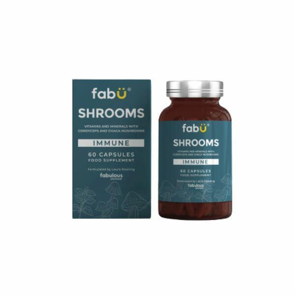 Shrooms Immune 60 Capsules - Vitamins & Minerals with Cordyceps & Chaga Mushrooms - Immune Support