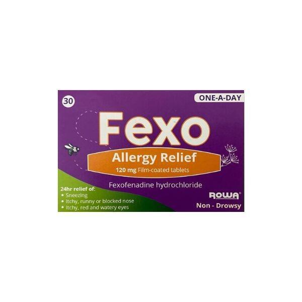 Fexo Allergy Relief 120mg Tablets - Non-Drowsy, 24hr Relief