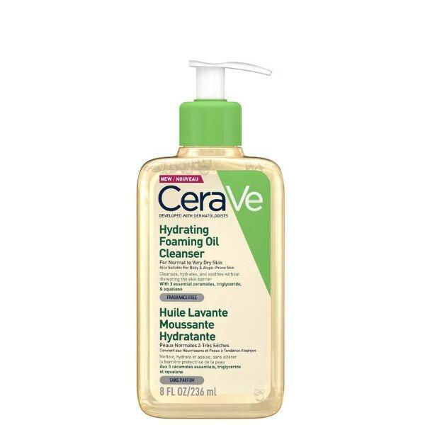 CeraVe Hydrating Foaming Oil Cleanser 236ml for Normal to Very Dry Skin, Fragrance Free