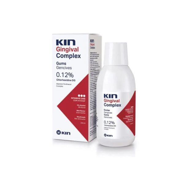 Kin Gingival Complex Mouthwash 250ml, 0.12% Chlorhexidine DG, Allantoin Panthenol Complex, Mint, Healthy Gums