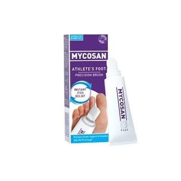 Mycosan Athlete's Foot Precision Brush 15ml - Instant Itch Relief, Kills 99.9% of fungi, Suitable for Diabetics