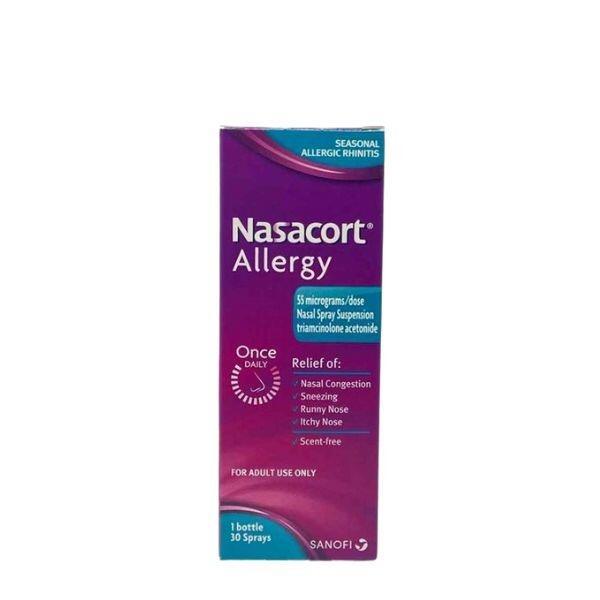 Nasacort Allergy Nasal Spray - Relieves Nasal Congestion, Sneezing, Runny Nose, Itchy Nose. 55 micrograms/dose