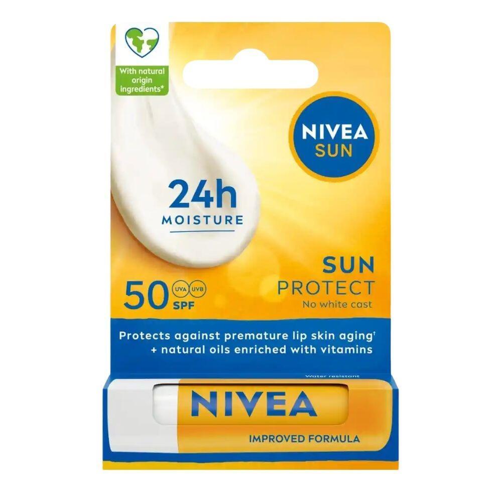 Nivea Sun Protect Lip Balm SPF50+ 24h Moisture UVA/UVB Protection