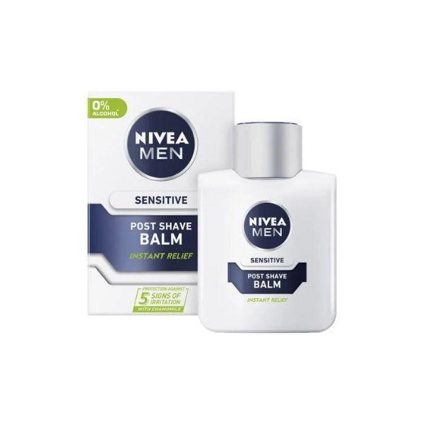 Nivea Men Sensitive Post Shave Balm 100ml - Soothes Irritation, 0% Alcohol