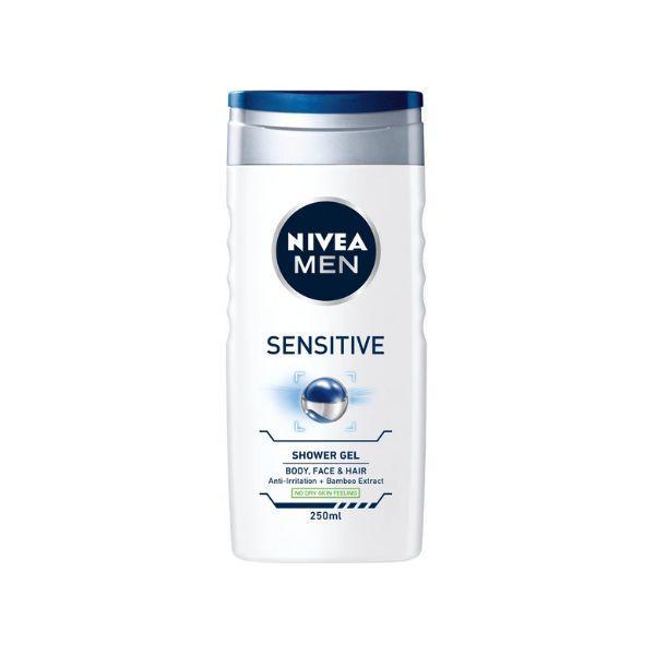 Nivea Men Sensitive Shower Gel 250ml for Body, Face & Hair