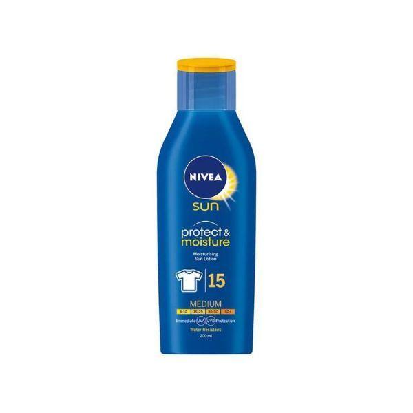 Nivea Sun Protect & Moisture Lotion SPF 15 UVA UVB Protection Water Resistant 200ml