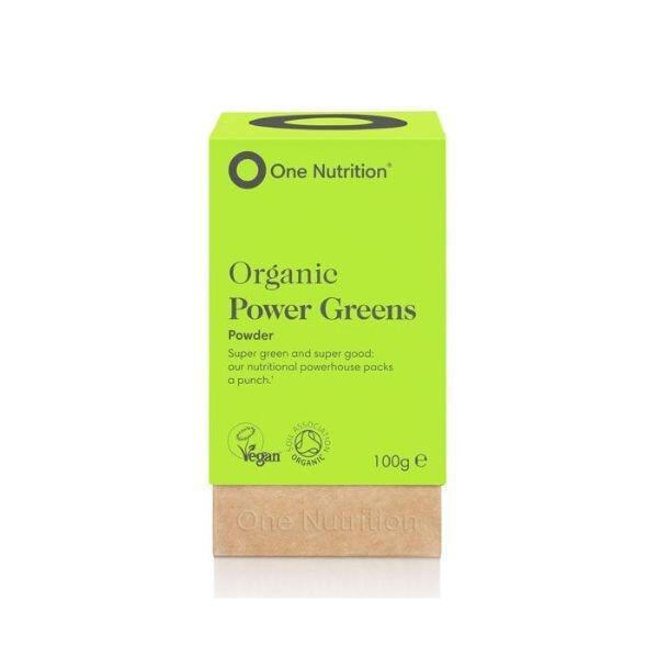 One Nutrition Premium Power Greens 100 Capsules Food Supplement - Vegan, Gluten Free, Dairy Free, Soy Free - 60g e