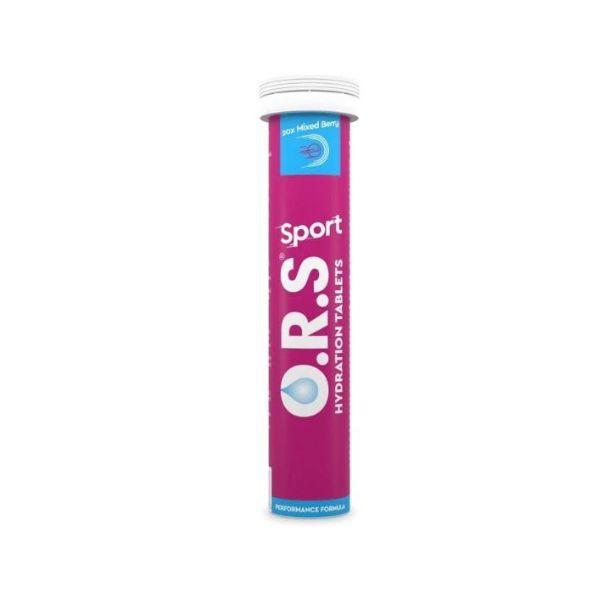O.R.S Oral Sport Hydration Tablets Mixed Berry 20 Tabs Electrolytes Performance Formula