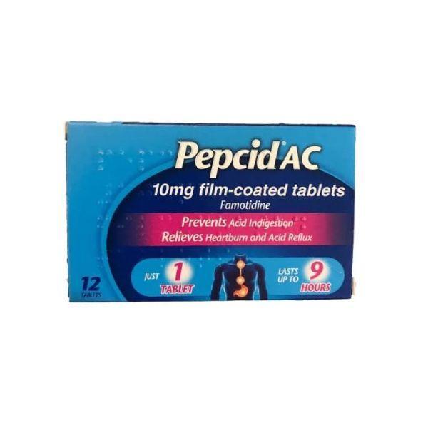 Pepcid AC Tablets 12 Pack - Heartburn, Indigestion, Excess Acid Relief - Easy to Swallow