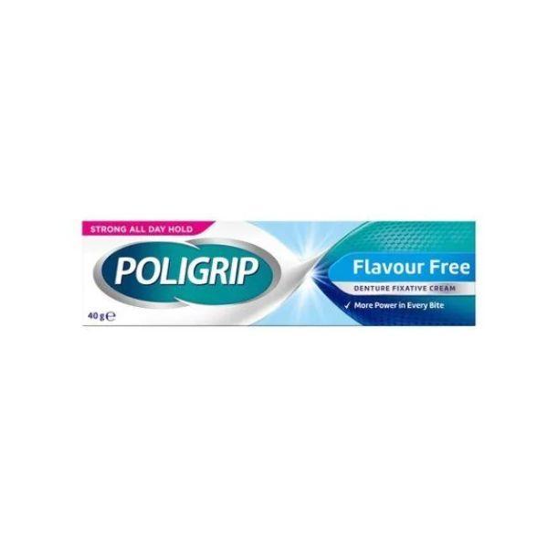 Poligrip Flavour Free Denture Fixative Cream 40g - Ooze Control Tip