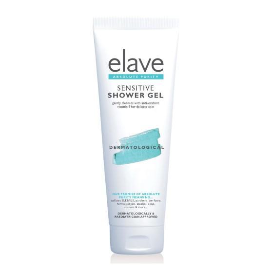 Elave Shower Gel 250ml Sensitive Care with Vitamin E, No Sulfates, No Parabens, Vegan