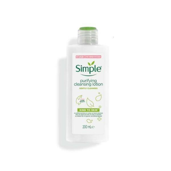 Simple Purifying Cleansing Lotion 200ml for Sensitive Skin, Gently Cleanses, Kind to Skin