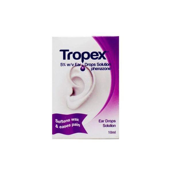 Tropex Ear Drops Solution 10ml Phenazone Softens wax & eases pain