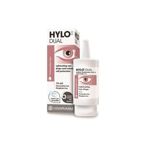 HYLO Dual Eye Drops 7.5ml Preservative Free Contact Lens Compatible