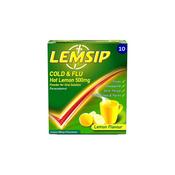 Lemsip Cold &amp; Flu Hot Lemon 500mg 10 Sachets
