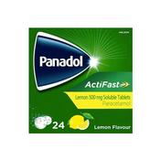Panadol Actifast Lemon Soluble Tablets 500mg 24 Pack image