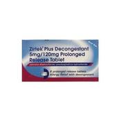 Zirtek Plus Decongestant 5mg/120mg Prolonged Release Tablets image