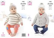 King Cole Jacket, Sweater and Hats DK 5488 6mths-6yrs