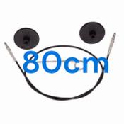KnitPro Interchangeable Needle Cables SWIVEL 360° 40cm to 150cm - to make 80cm image