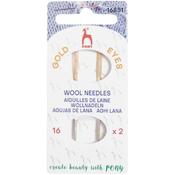Metal Large Eye Wool Darning Needles Pk 2 image