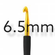 KnitPro Aluminium Gold Soft Feel Handle Crochet Hooks 2mm-12mm - 6,5mm