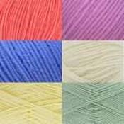 Super Easy Blanket Kit in Extra-Fine Merino DK - Pastel Brights 75cm X 100cm image