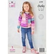 King Cole Hedgerow Chunky Cardigan and Jumper Pattern 6199 image