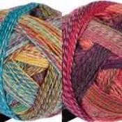 Flowery Scarf Kit Yarn and Pattern Kit - Italian Sunset/Change of Scenery