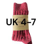 Cushendale 80% Wool Hiking Socks - Wine 4-7