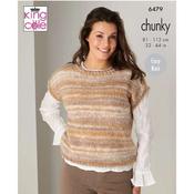 King Cole Flair Chunky Sweater and Vest Pattern 6479