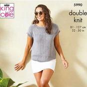 King Cole Linendale DK Sweater and Top Pattern 5990 image