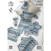 King Cole DK Baby Set Pattern 4012 - Bantry Yarns Ireland image