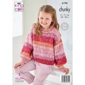 King Cole Chunky Sweater and Cardigan Pattern 6198 image