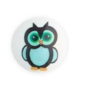 Novelty Children's Buttons Post 15mm - Owl