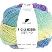 Pro Lana Ideen 123 100% Merino 250m 100gm - 07 Aqua Lime Purple