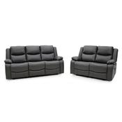 Gravity 3+2 Reclining Suite Dark Grey with Drinks table image