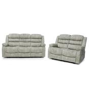 Electra - 3+2 Silver Electric Recliner Suite with  Drinks Tray
