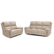 Intel - 3+2 Sand Electric Recliner with Drinks Tray image