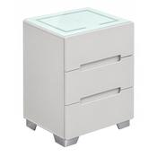 Luma - LED &amp; Wireless Charger Cashmere Bedside Locker