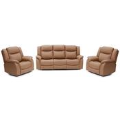 Torque 3+1+1 Brown Eco Leather Reclining Suite | Manual or Electric image