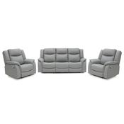 Torque 3+1+1 Grey Eco Leather Reclining Suite | Manual or Electric image