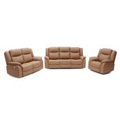 Torque 3+2+1 Brown Eco Leather Reclining Suite | Manual or Electric image