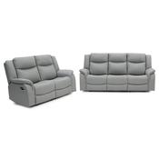 Torque 3+2 Grey Eco Leather Reclining Suite | Manual or Electric image