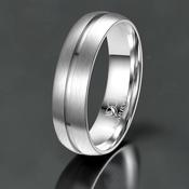 Domed Titanium Groove Ring - 6mm wide