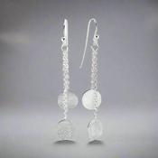 Chain Link Drop Earrings in silver